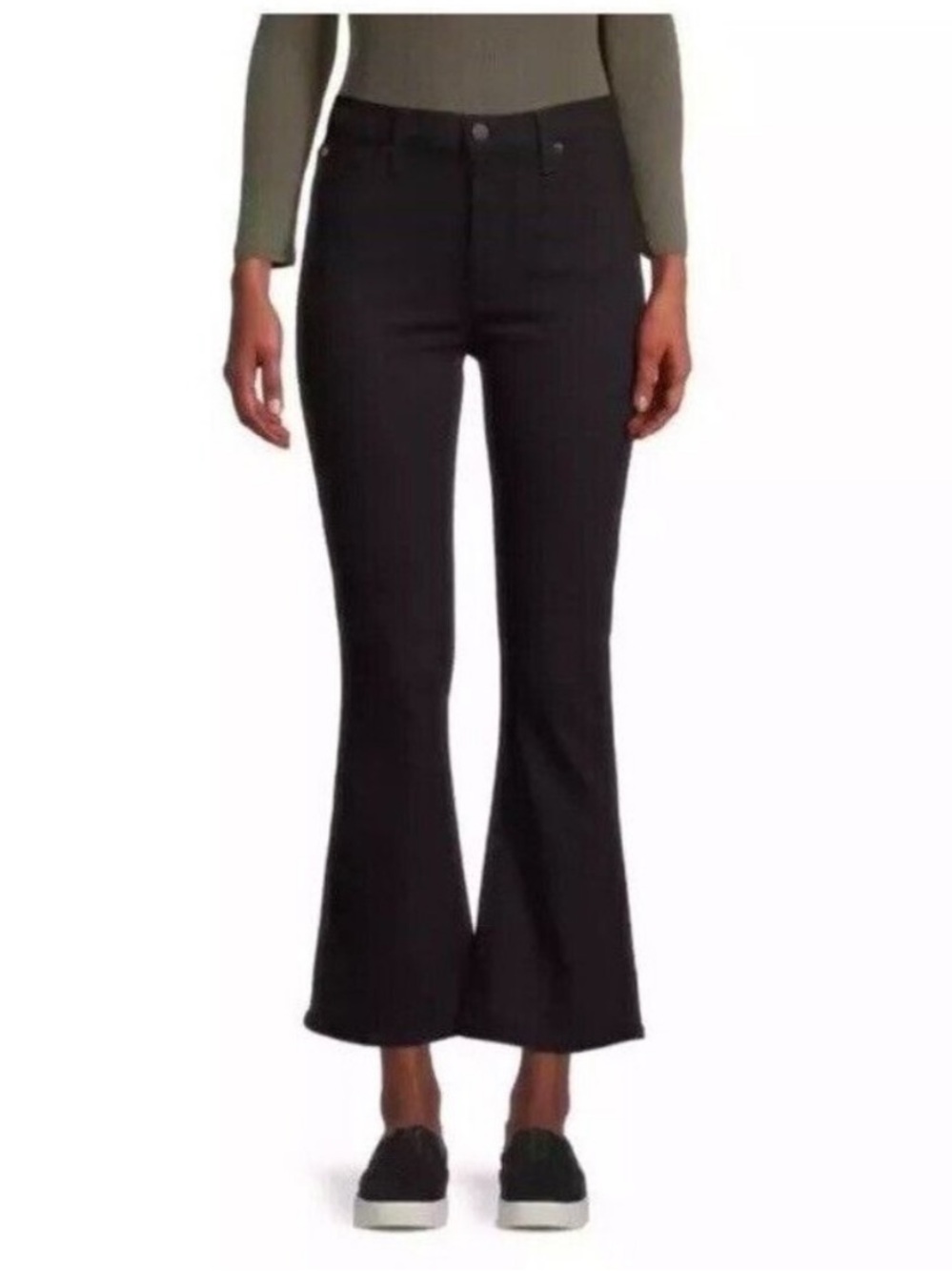 Hudson Black Blair High rise bootcut crop jeans